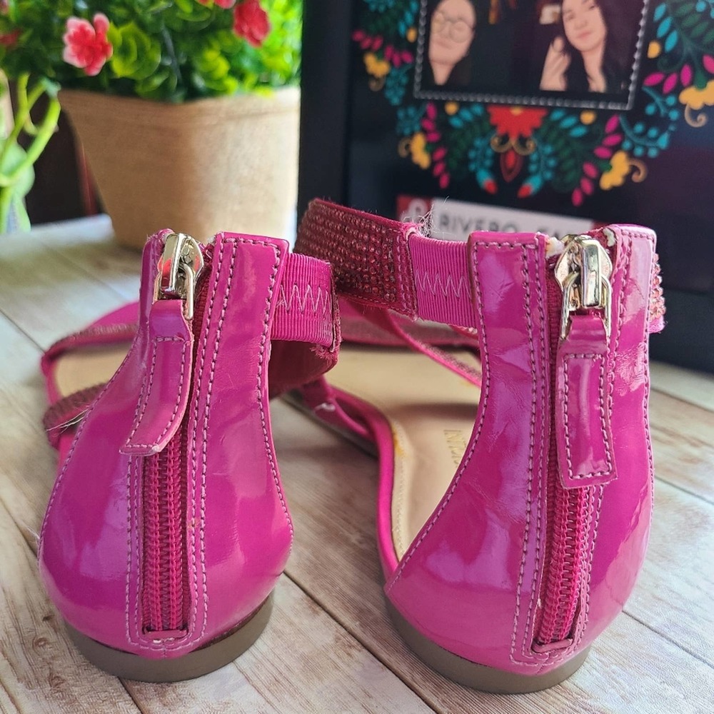 NWOT |  ENZO ANGIOLINI | PINK SATIN SANDALS - Picture 9 of 11